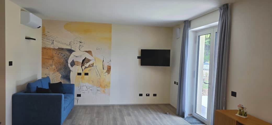 Torino 03 Wohnzimmer Sofa TV Kunstwand Torino 03 Wohnzimmer Sofa TV Kunstwand