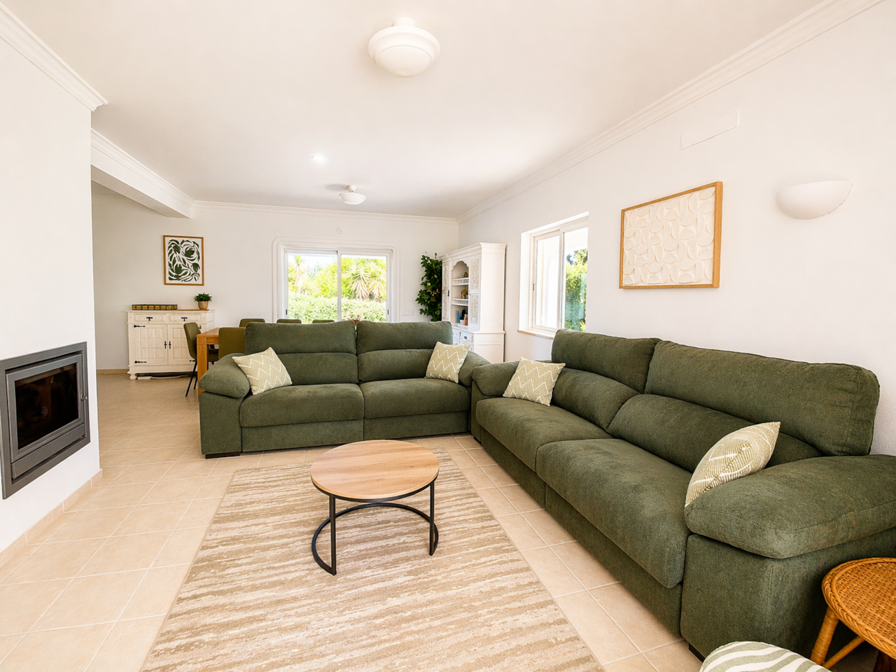 Living Room with fire place