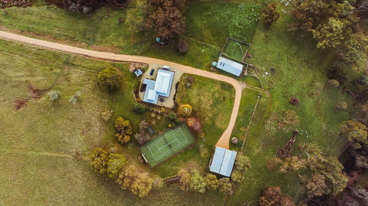 Drone Shot, Charter Farm