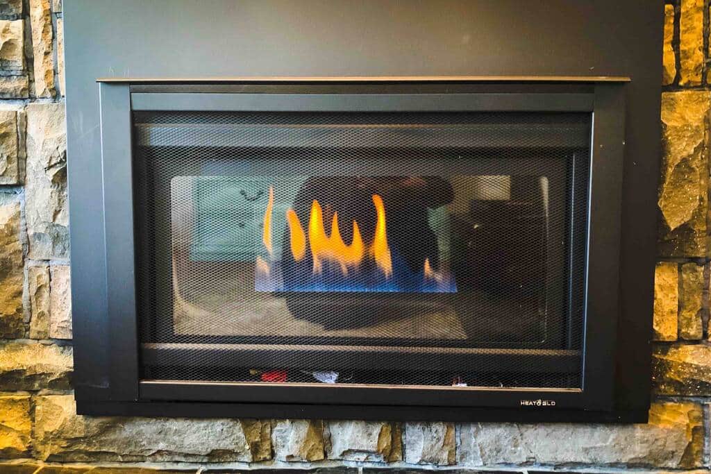 Toasty fire to warm after a day playing in the snow! Toasty fire to warm after a day playing in the snow!