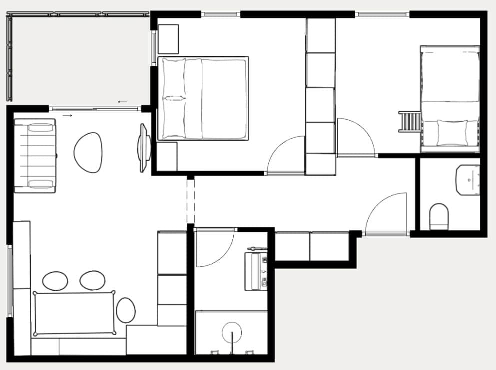 Grundriss Apartment BERGLUFT