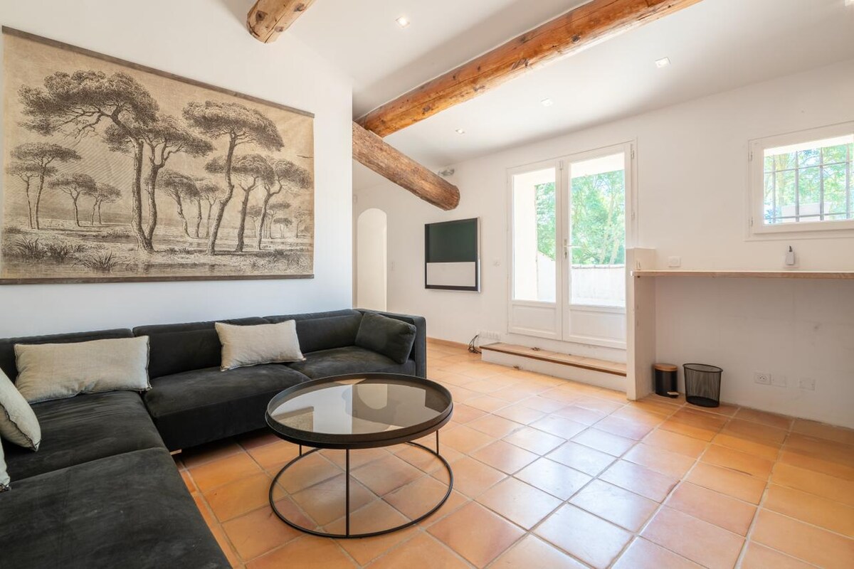 Provençal farmhouse & padel court swimming pool AC