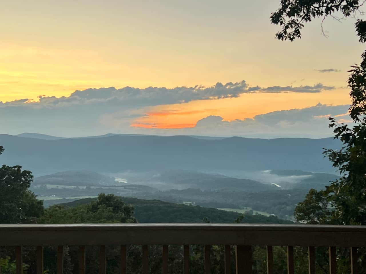 Amazing all day views (ESPECIALLY the sunset) from the liiving room, deck and hot tub!