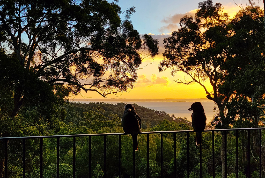 Sunset view from the deck