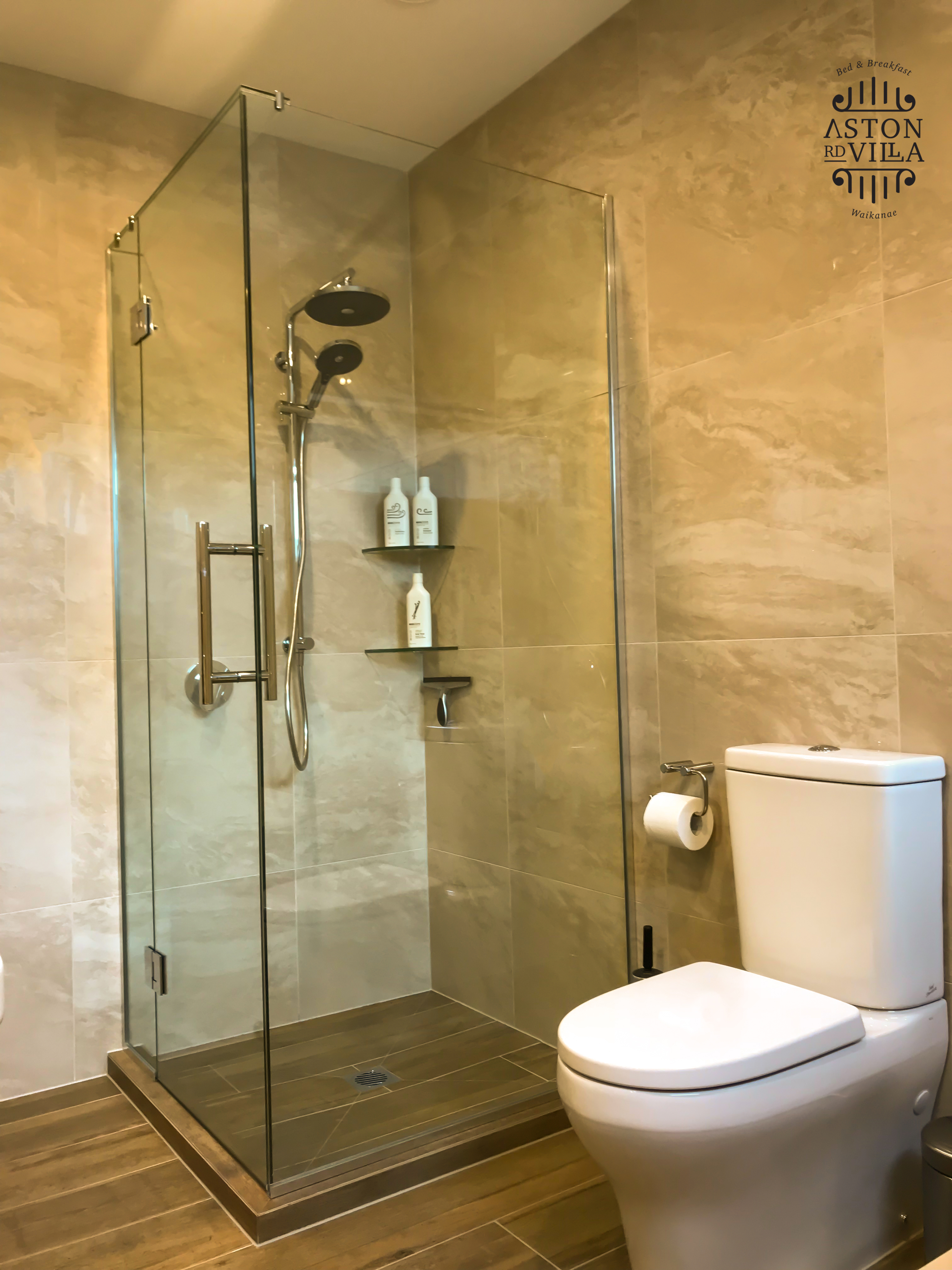 Aston Road Villas Tiled Shower & Bathroom