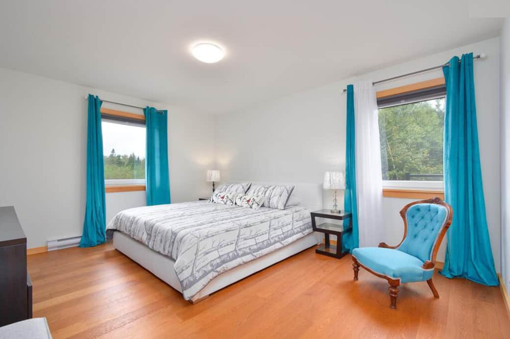 Master suite with walk-in closet, vanity, bidet, soaking tub and walk-in shower (on main floor)