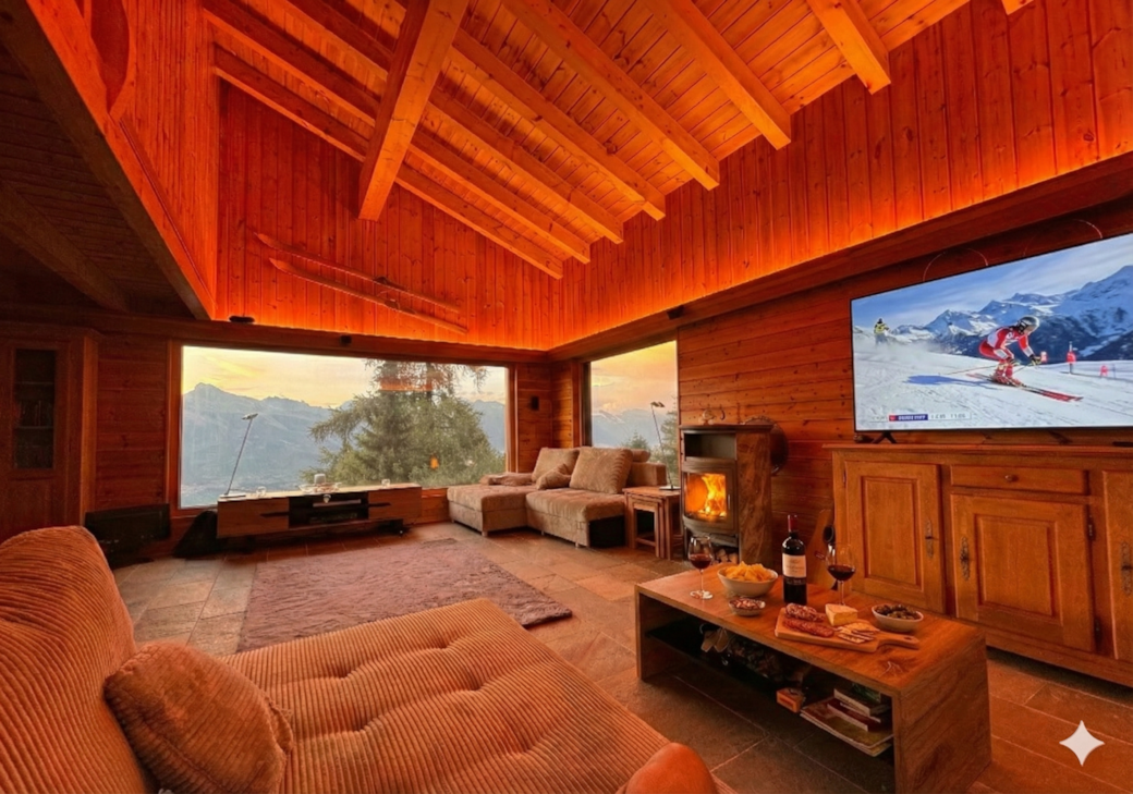 Perfect ambiance! Cozy up by the fireplace after a day in the mountains. Perfect ambiance! Cozy up by the fireplace after a day in the mountains.