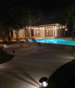 Night view looking from Casa 4 to Casa 5 Night view looking from Casa 4 to Casa 5