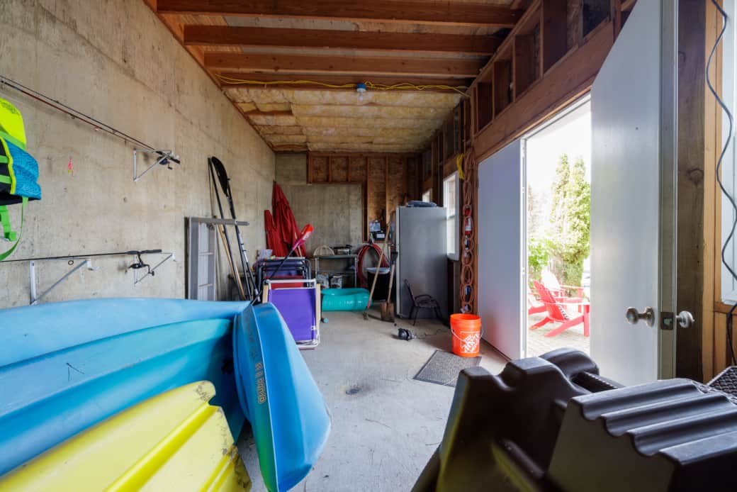 Boat house with water toys