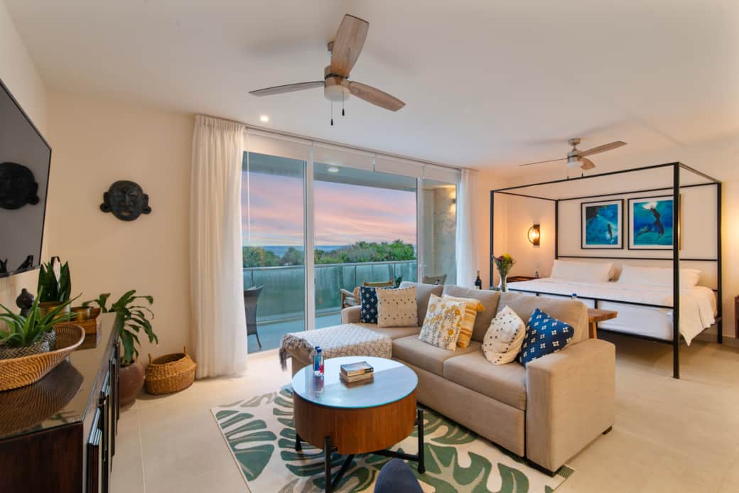Experience an open penthouse with stunning ocean views from every corner.