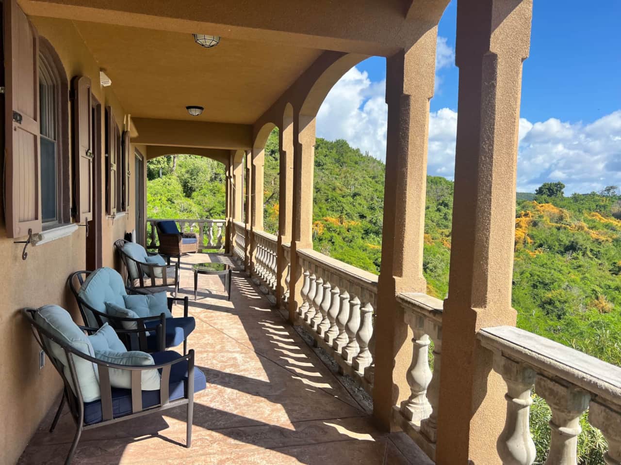 Downstairs balcony
