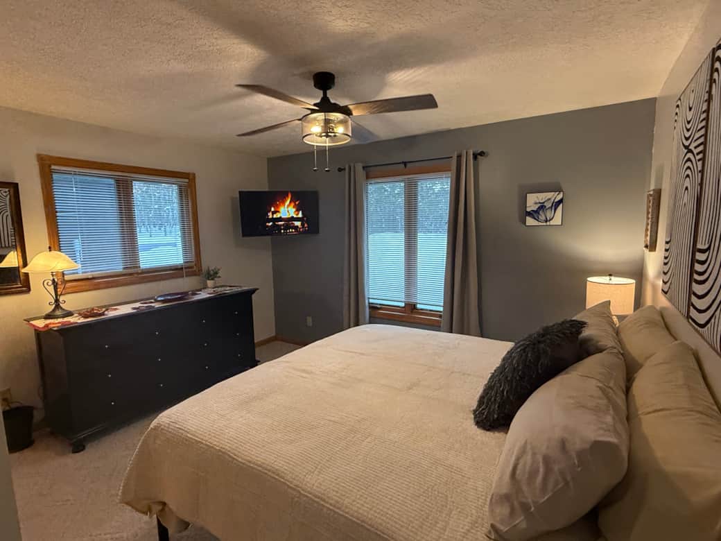 Primary King Bedroom at front of house Primary King Bedroom at front of house