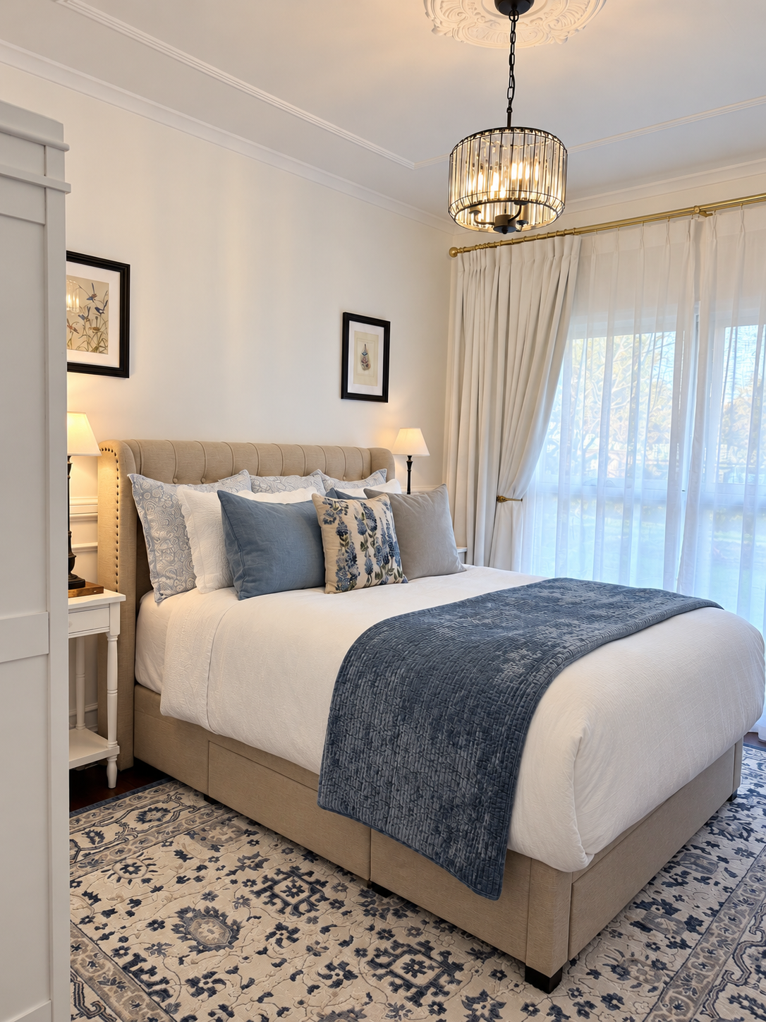 Queen bedroom at Villa Mérion