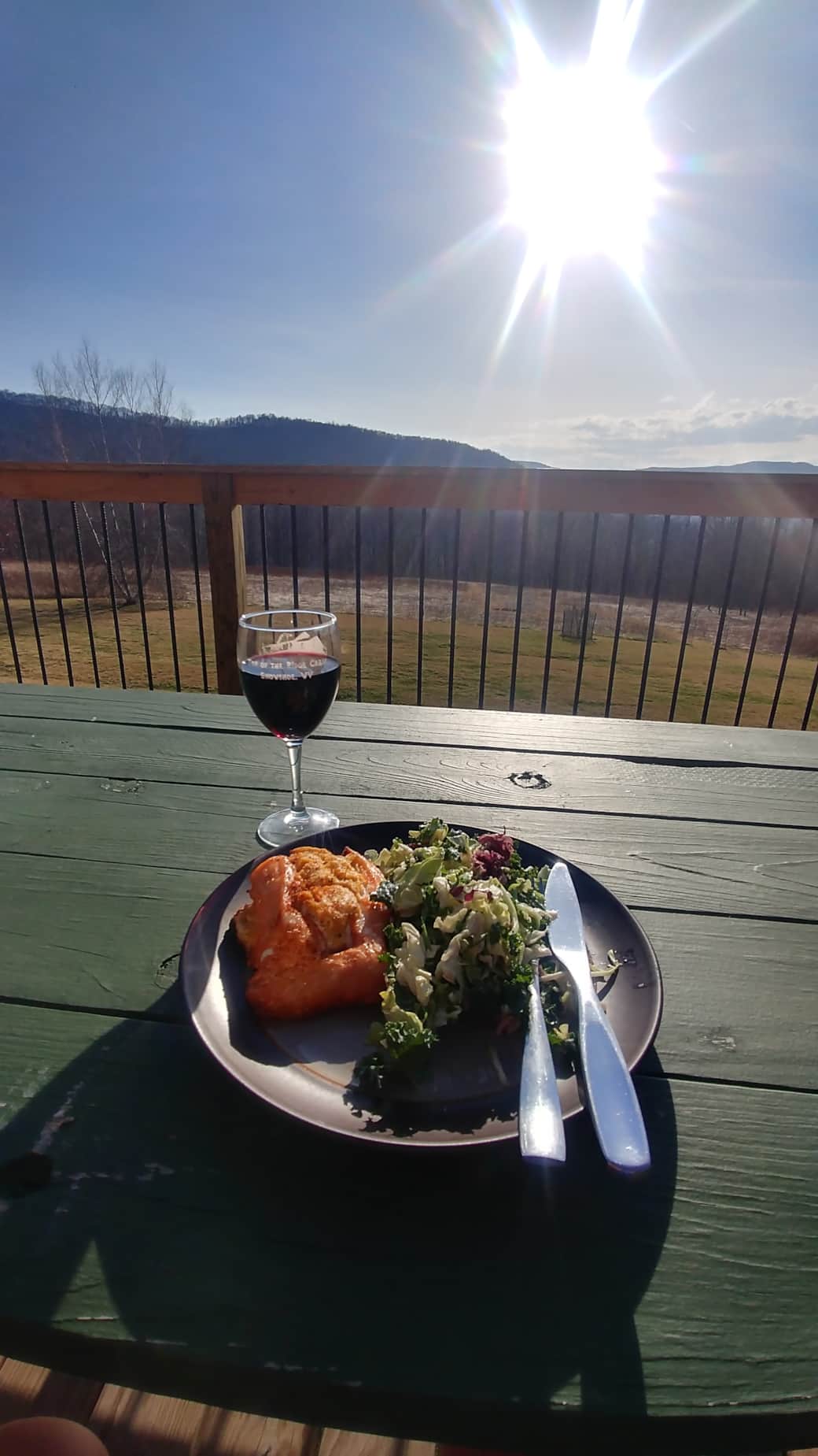 Dinner overlooking the valley