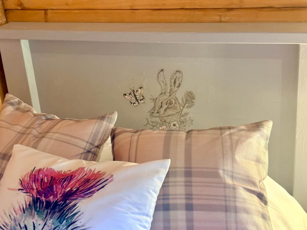 Pyrography Hare head board
