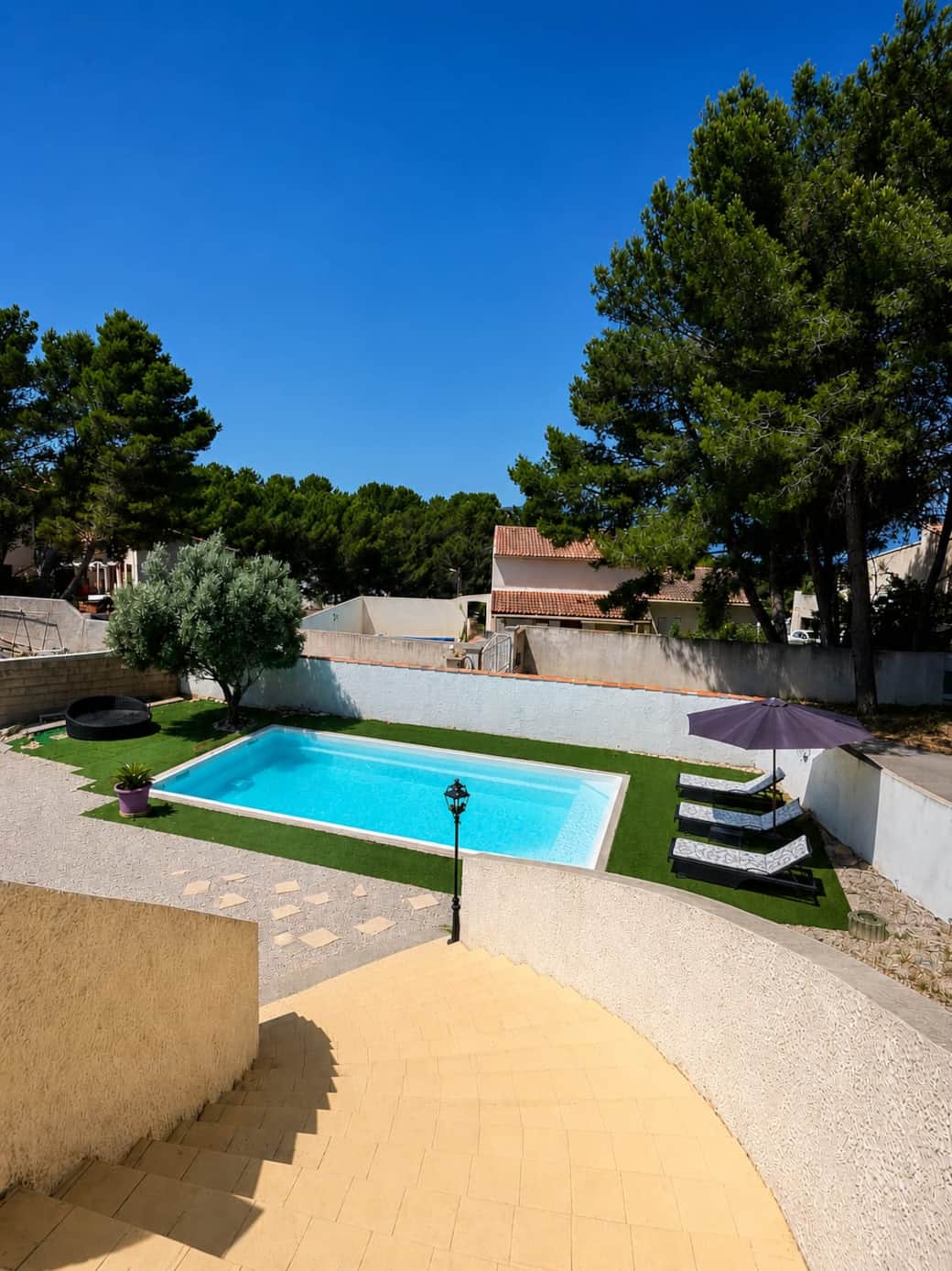 Piscine escalier