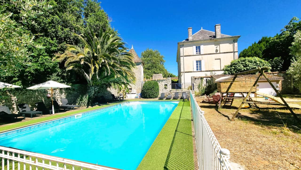 Château de Rochebonne with private heated swimming pool