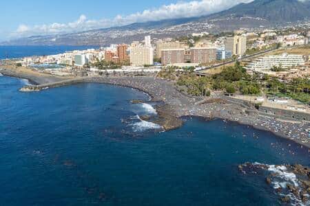 Aerial view of the beach
