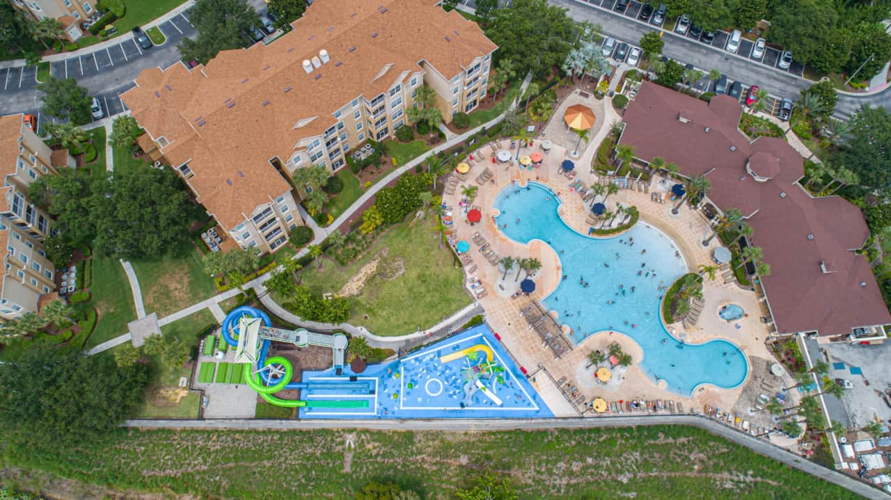 Areial view of the Windsor Hills water park