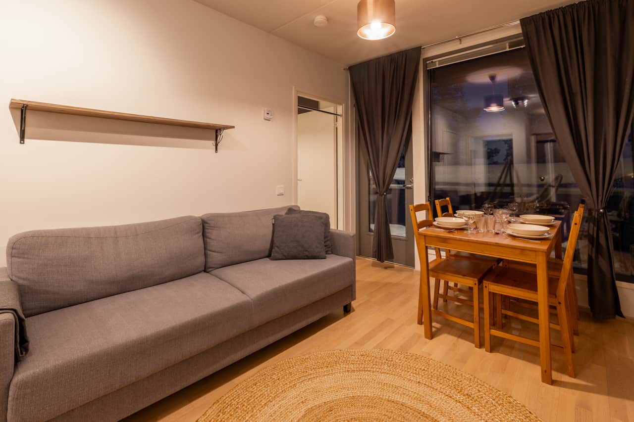 Living room and dining