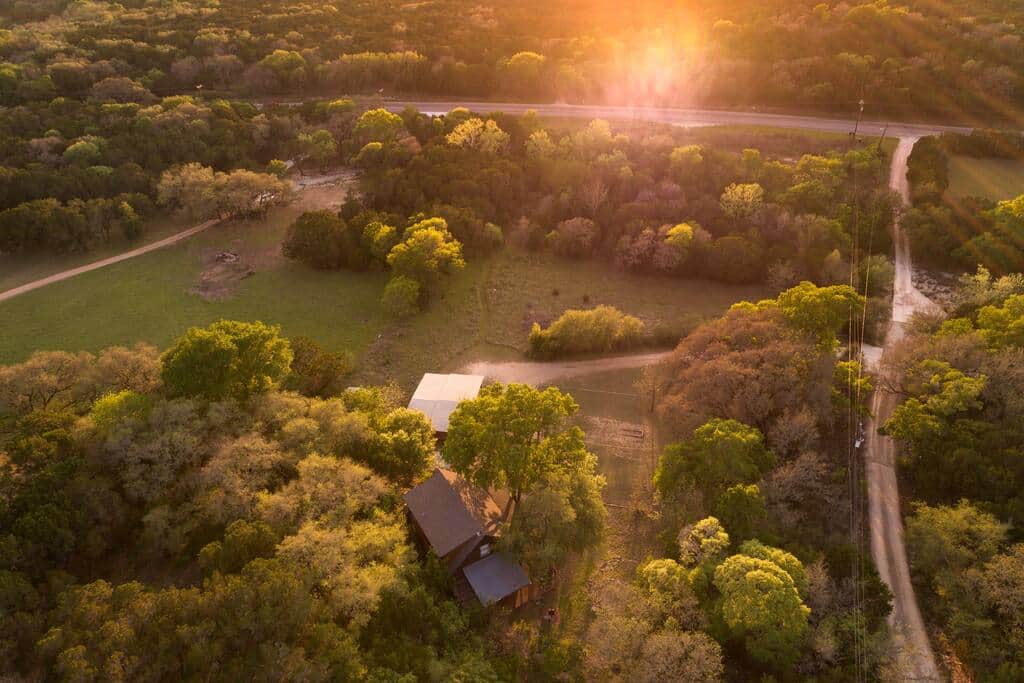 Aerial view of property