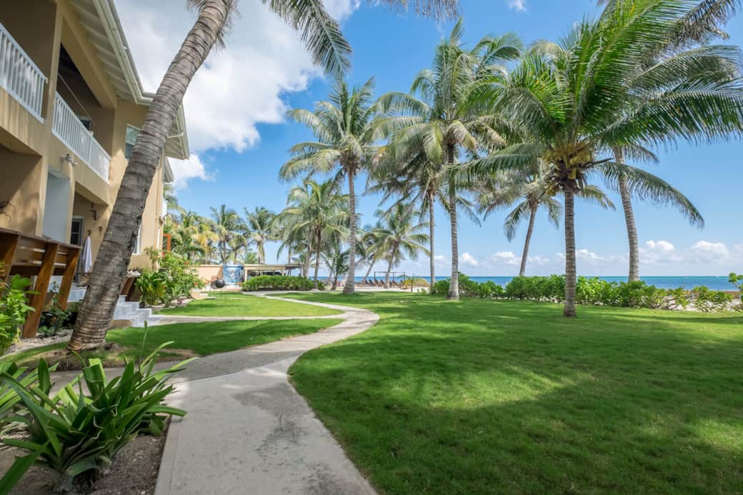 Lush landscaping...