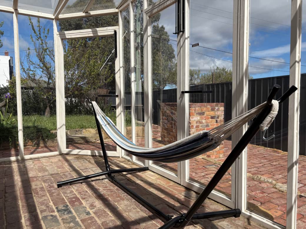 A perfect spot to unwind - relax in the hammock and bask in the gentle warmth of the sun.
