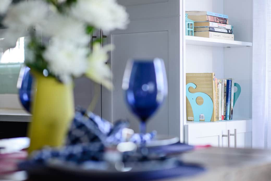 Dining room and library