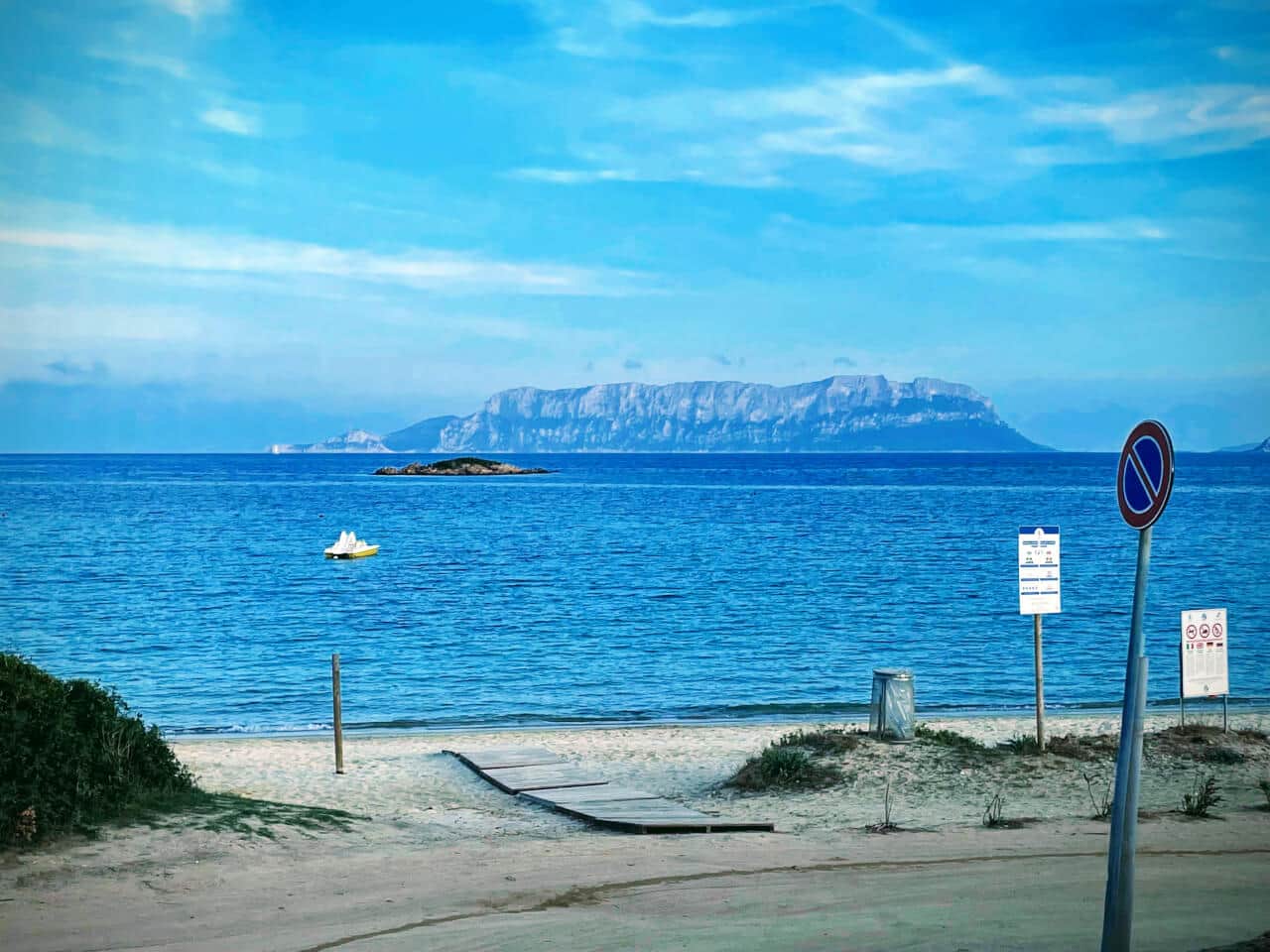 Tavolara island view from a northern beach