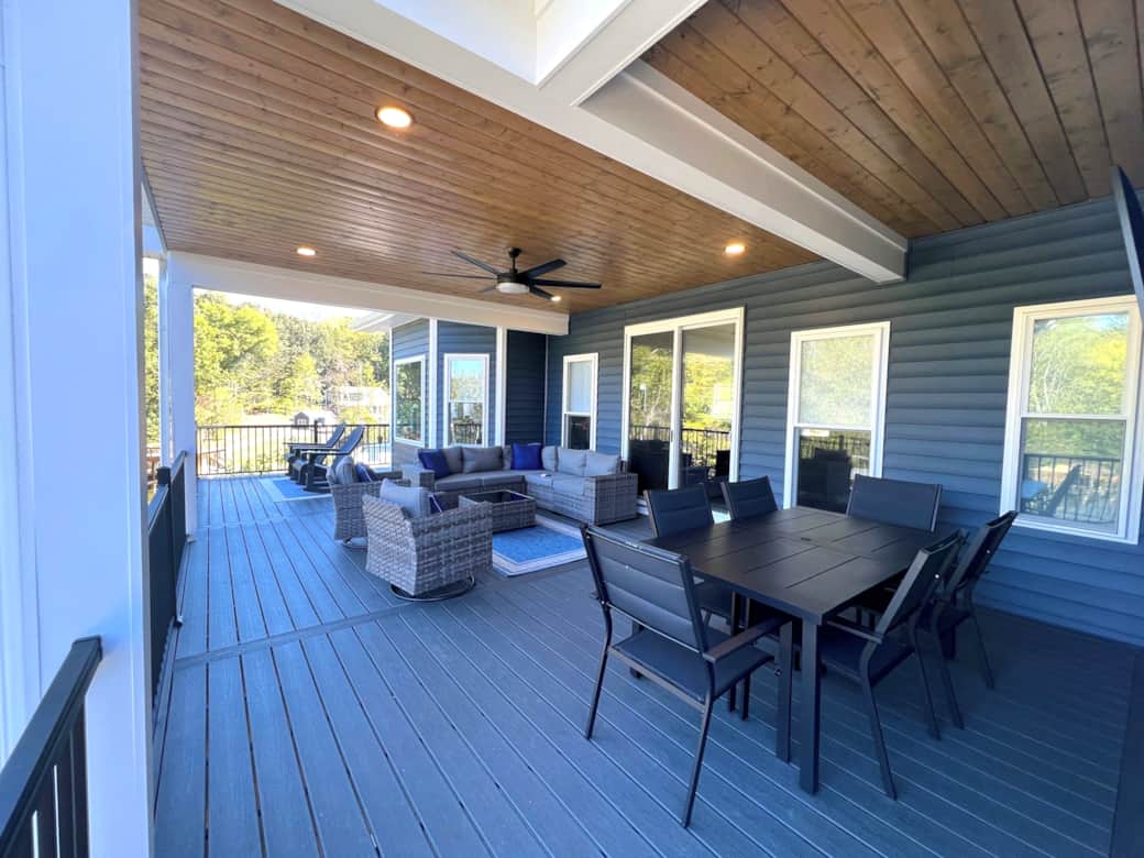 Large Covered Main Level Porch Large Covered Main Level Porch