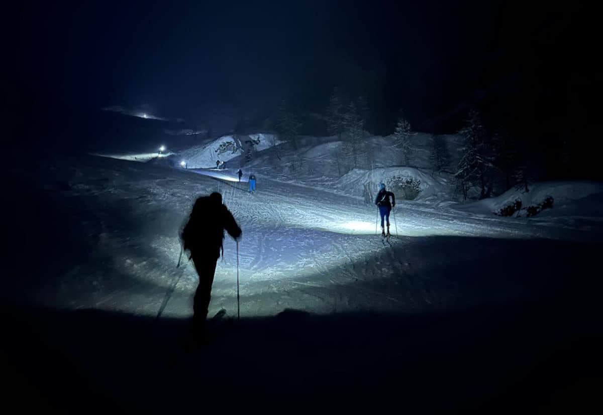 Sella Nevea nočný skialp