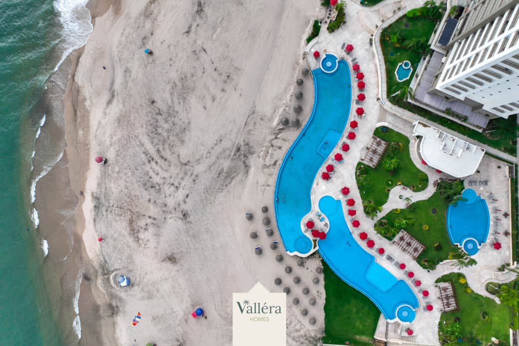 Beach & swimming pools area