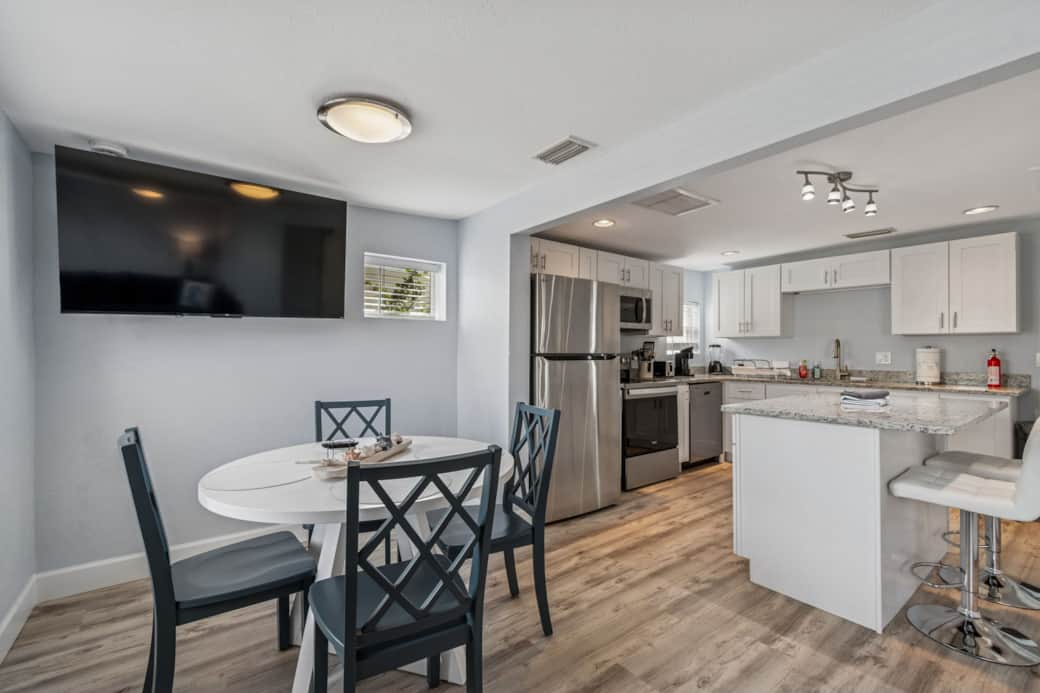 View of dinning room and kitchen