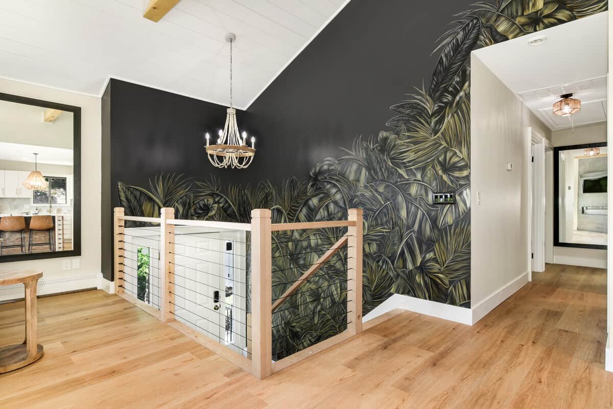 Stairs/upstairs mural