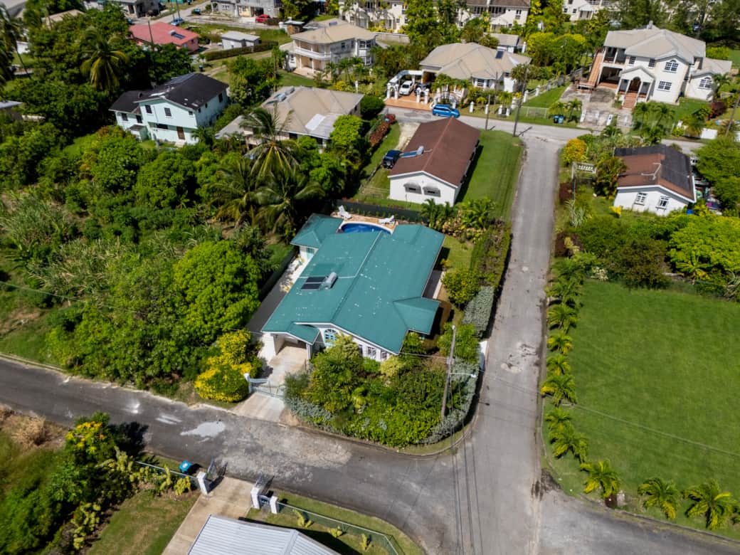 Aerial of house