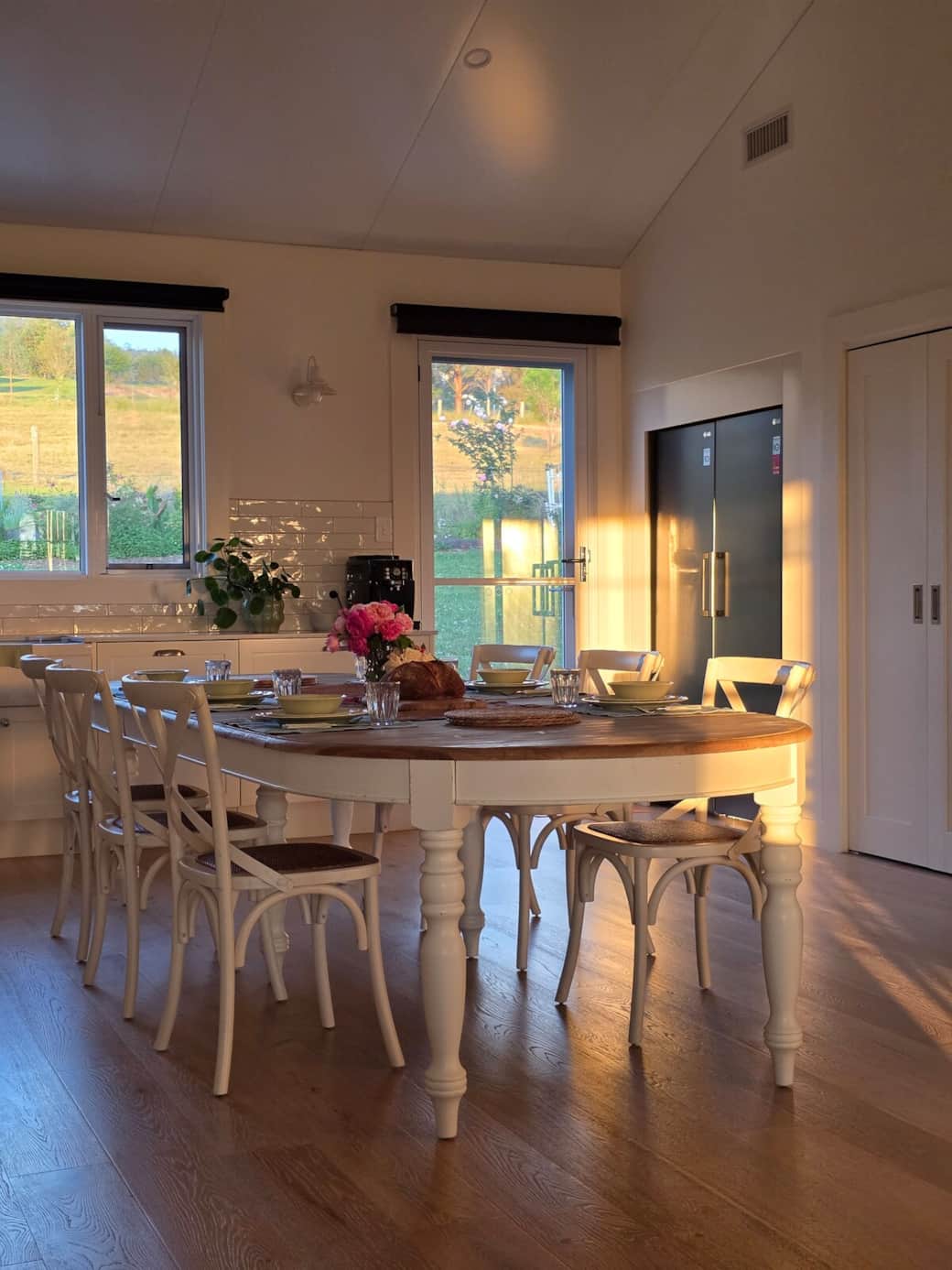 10 seater dining table in in main kitchen that can fit 12 people. 10 seater dining table in in main kitchen that can fit 12 people.