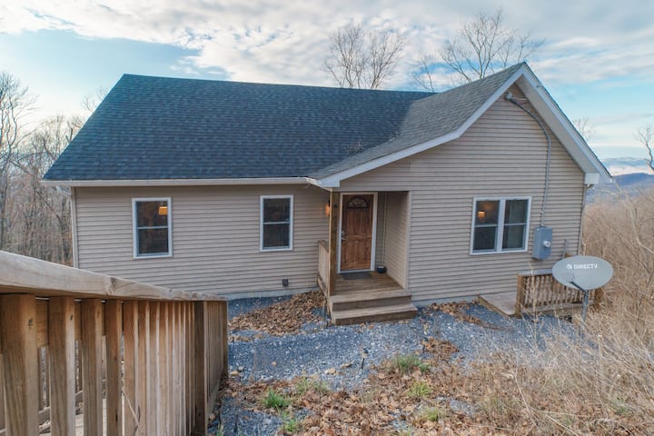 A few steps down the path take you right to this cozy cabin. 