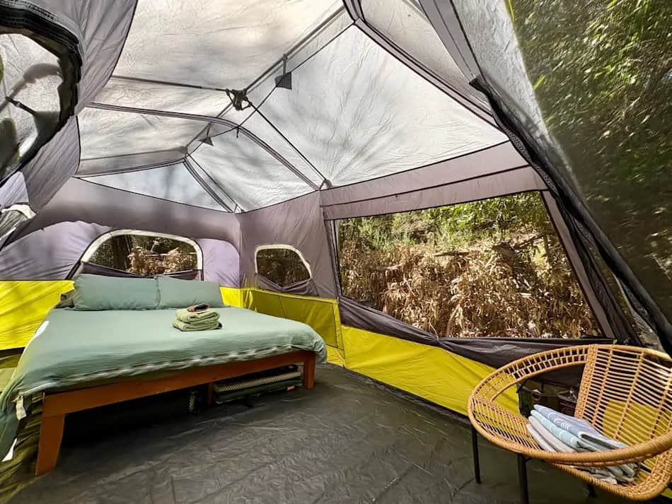 Harmony s glamping sunny side dome tent central coast 1