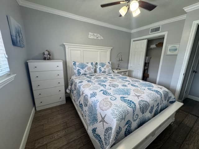 Nice size bedroom with large closet and queen mattress