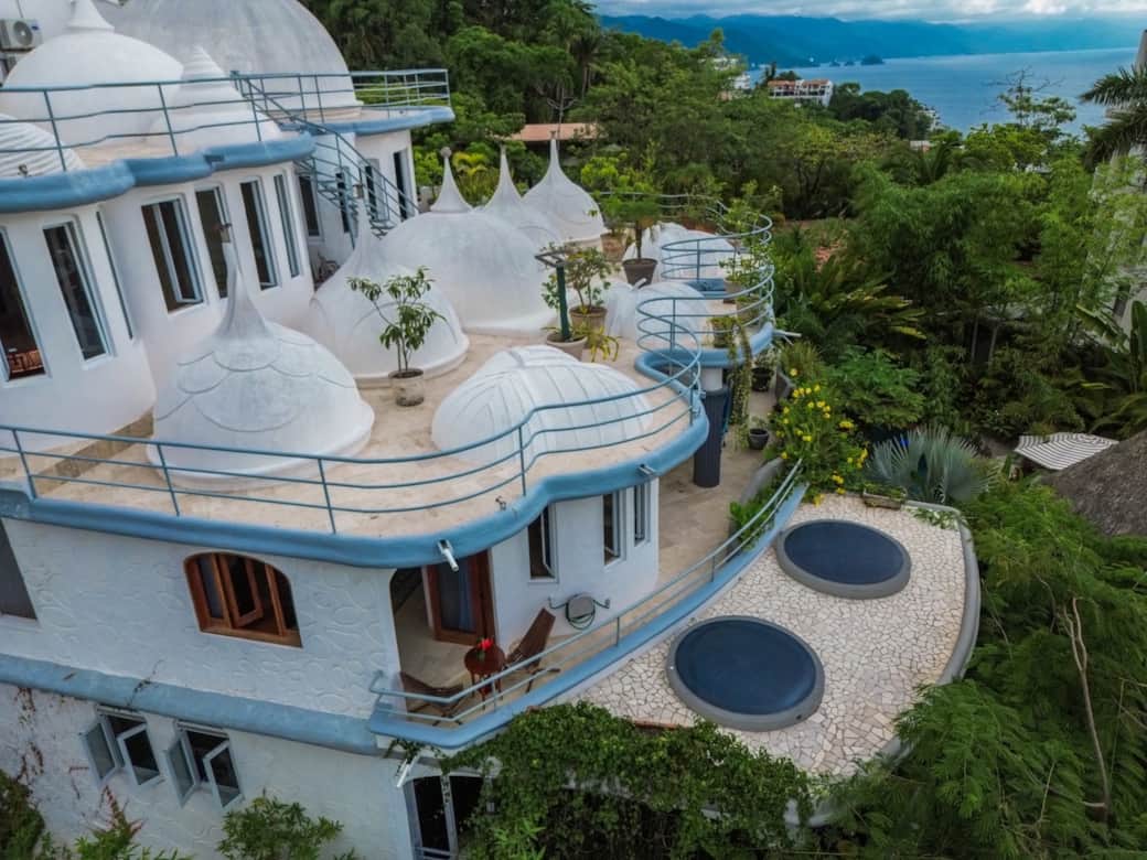 Rooftop domes and sunset terraces