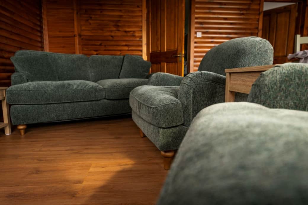 Lounge sofa low angle