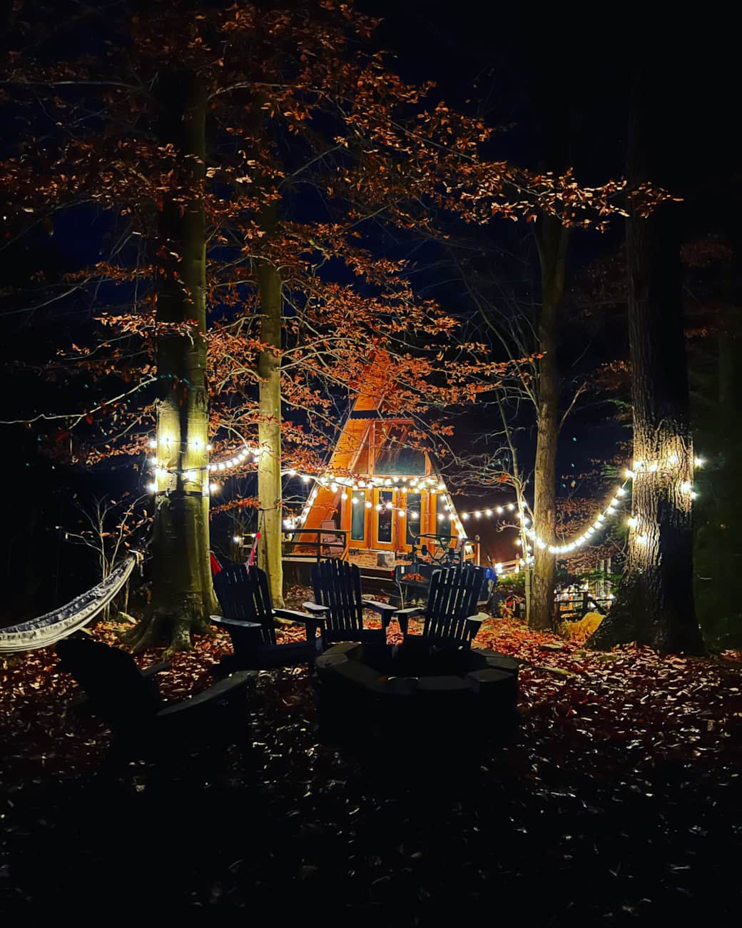 View from above the fire pit