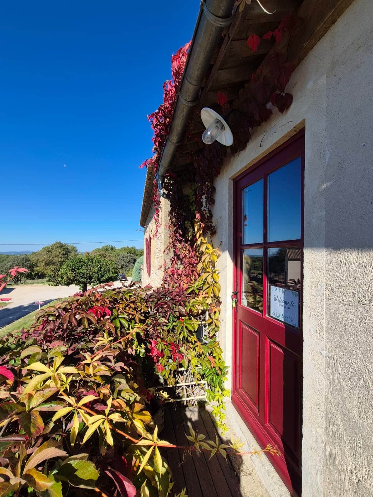 main door, entrance, view on garden