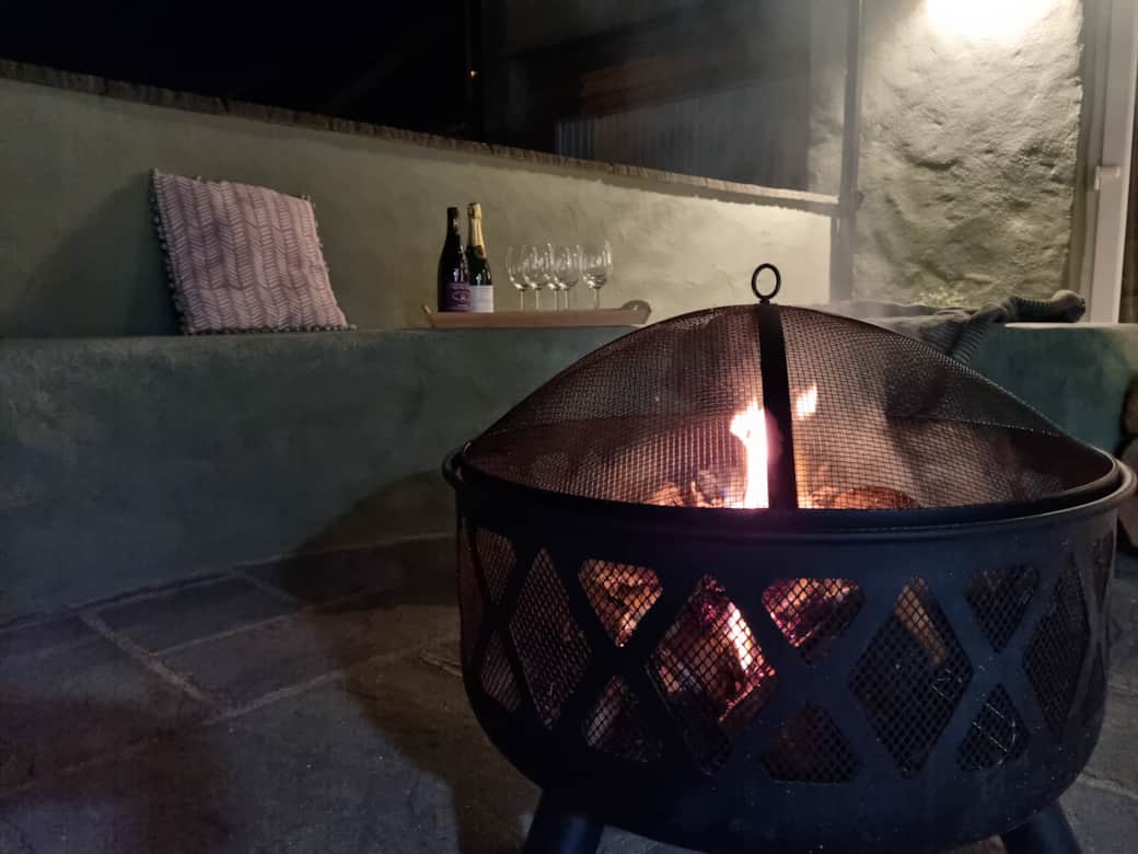 Cosy Firepit Outdoor Area | Willow Lodge Pembrokeshire Cosy Firepit Outdoor Area | Willow Lodge Pembrokeshire