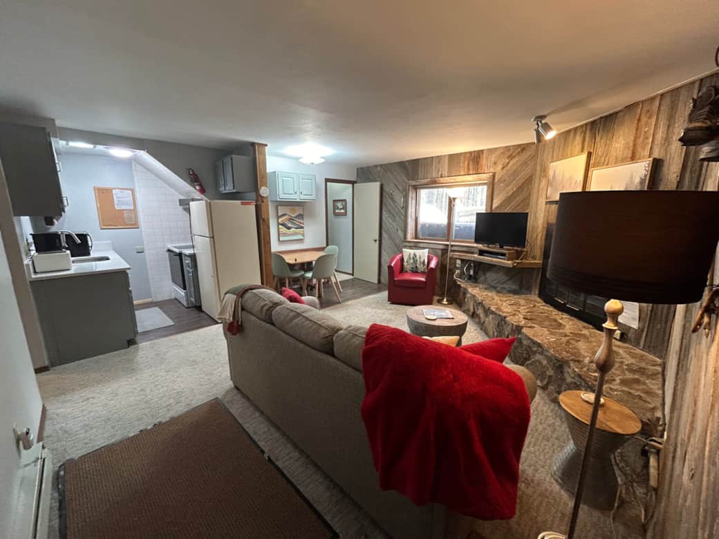 SnoAway Lower Level Kitchenette/Dining/Living Area