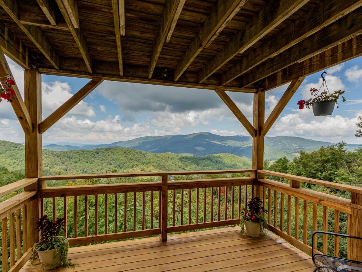 Breathtaking views from this beautiful deck especially when the fall leaves change! 