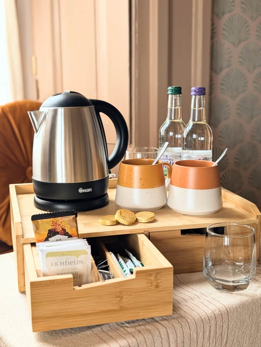 A curated tea selection offers the perfect pause any time of day.