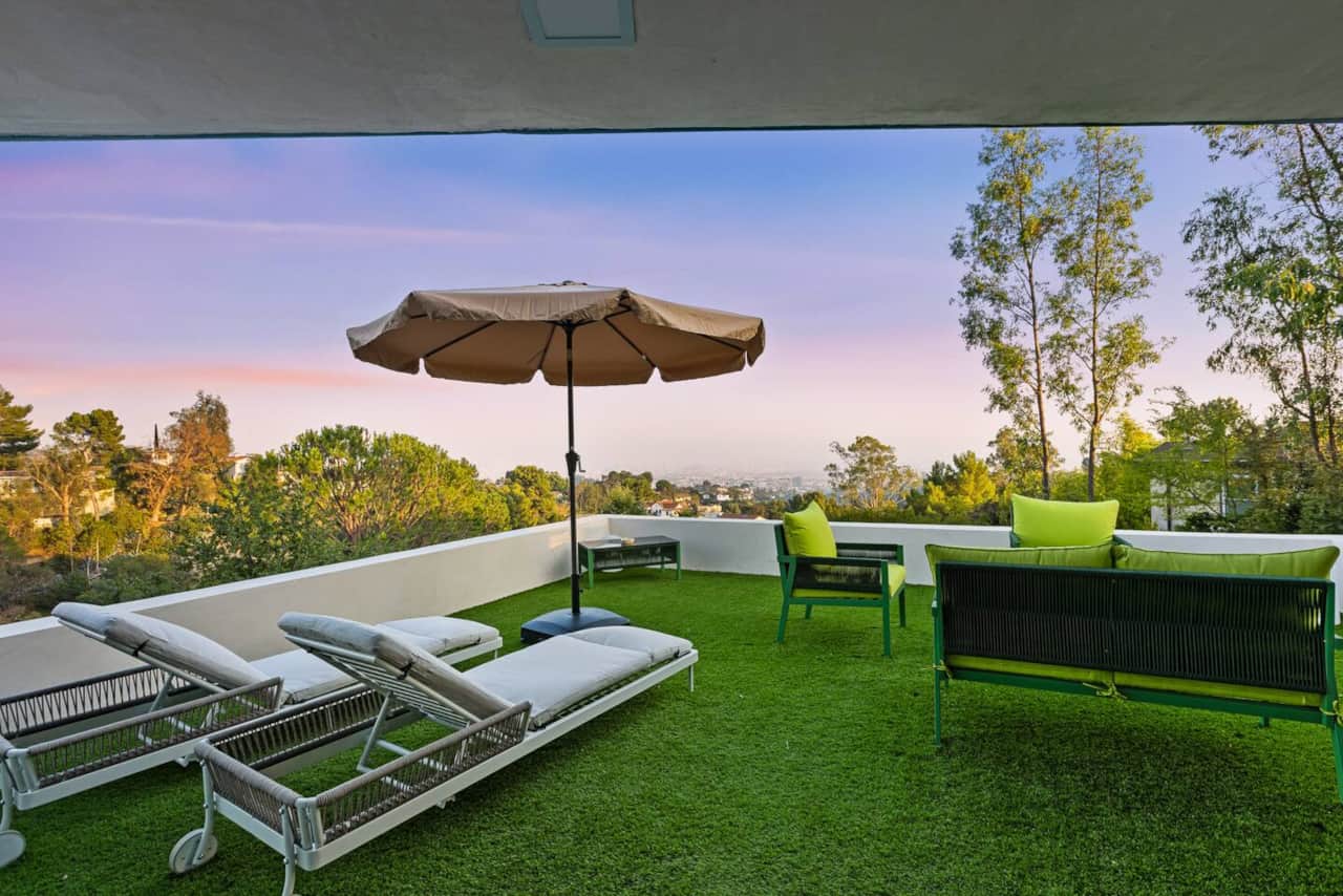 Front patio, overlooking the city.