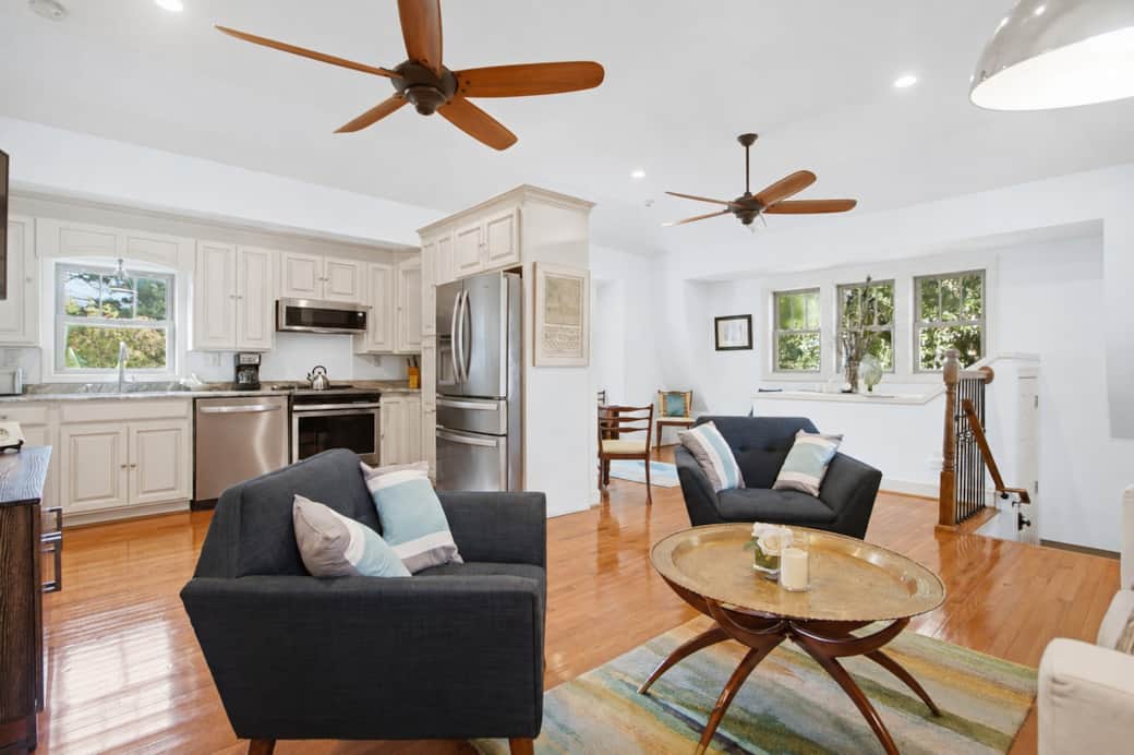 Living Area with view of kitchen