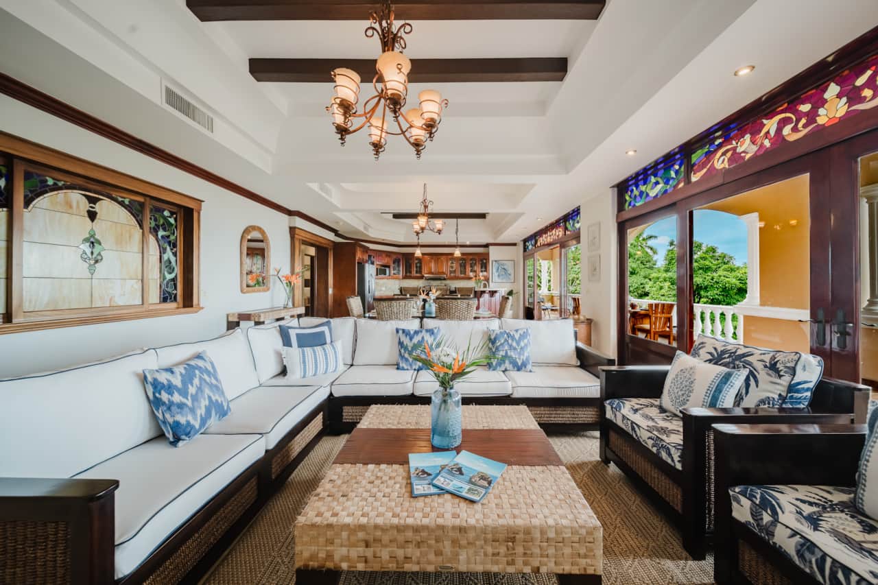 Cozy living area with flat-screen TV and cable channels